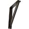 Ekena Millwork Traditional Wrought Iron Bracket, (Single center brace), Antiqued Brass 1 1/2"W x 10"D x 12"H BKTM01X10X12STRABS - alternate 1